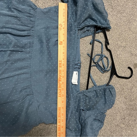 ASOS Dusty Blue ruffle maxi dress - Picture 8 of 8